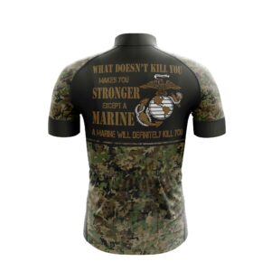 Marine Corps Camouflage Cycling Kit, Marine Will Definitely Kil You Camo Jersey or Bibs Short