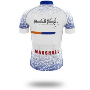 Marshall Islands Cycling Jersey, Marshall Islands Map Cycling Jersey and Bib Short Set - Short Sleeve Cycling Jersey-White