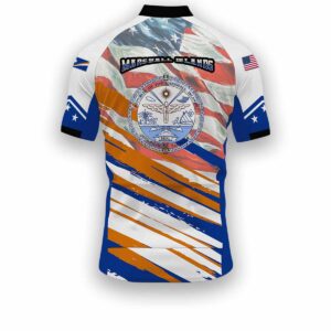 Marshall Islands States Cycling Jersey, USA Flag Men Women Jersey Full Kit - Short Sleeve Cycling Jersey-White