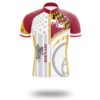 Maryland Cycling Jersey Personalized Name, Maryland Flag Cycling Set - Short Sleeve Cycling Jersey-White
