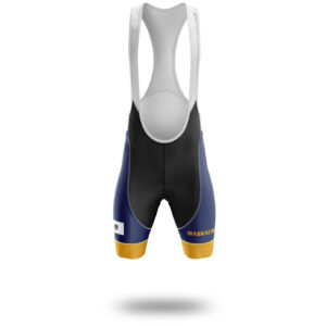 Massachusetts Cycling Jersey, Custom Name Massachusetts State Flag Cycling Set - Bib Shorts-White