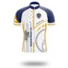 Massachusetts Cycling Jersey, Custom Name Massachusetts State Flag Cycling Set - Short Sleeve Cycling Jersey-White
