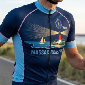 Massachusetts Team Cycling Jersey, Cycling Bicycle Shirt 3