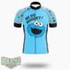 Me So Hungry Meme Cookie Monster Cycling Jersey Kit, Bicycle Clothing - Short Sleeve Cycling Jersey-White