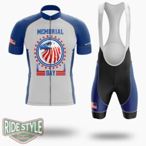 Memorial Day & 4th July Cycling Jersey Kit - Short Sleeve Cycling Jersey Kit-White