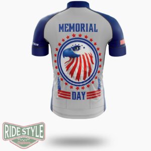 Memorial Day & 4th July Cycling Jersey Kit - Short Sleeve Cycling Jersey-White