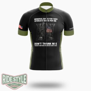Memorial Day Is For Them Veteran's Cycling Jersey Kit - Short Sleeve Cycling Jersey-White
