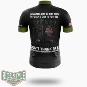 Memorial Day Is For Them Veteran's Cycling Jersey Kit - Short Sleeve Cycling Jersey-White