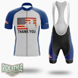 Memorial Day -Remembering Our Fallen Heroes Cycling Jersey Kit - Short Sleeve Cycling Jersey Kit-White
