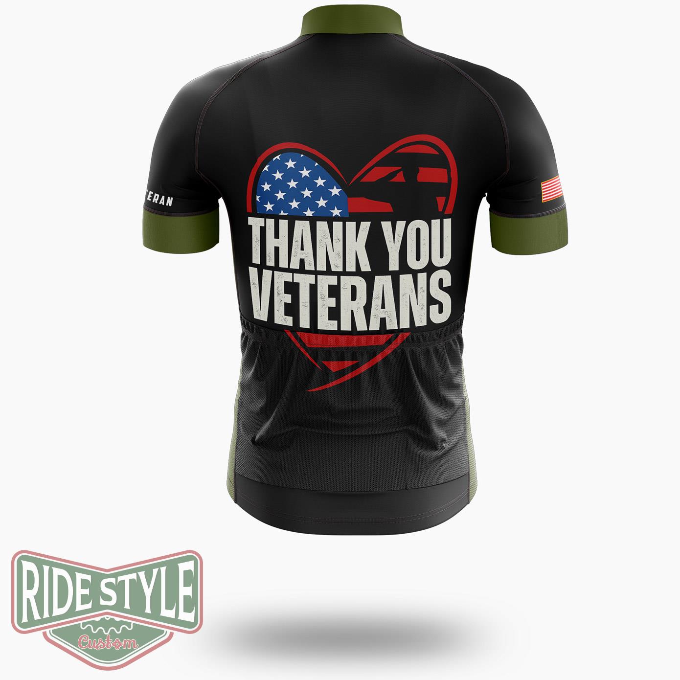 Memorial Day Thank You For Your Service Military Veterans Cycling Jersey Kit - Short Sleeve Cycling Jersey-White