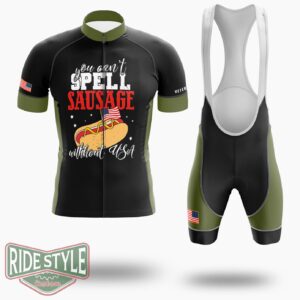 Memorial Day Veterans Day 4th Of July Patriotic Funny Cycling Jersey Kit - Short Sleeve Cycling Jersey Kit-White