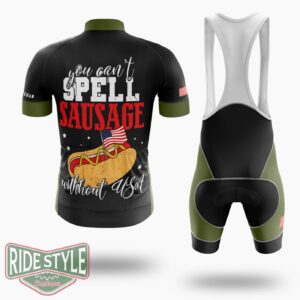 Memorial Day Veterans Day 4th Of July Patriotic Funny Cycling Jersey Kit - Short Sleeve Cycling Jersey Kit-White