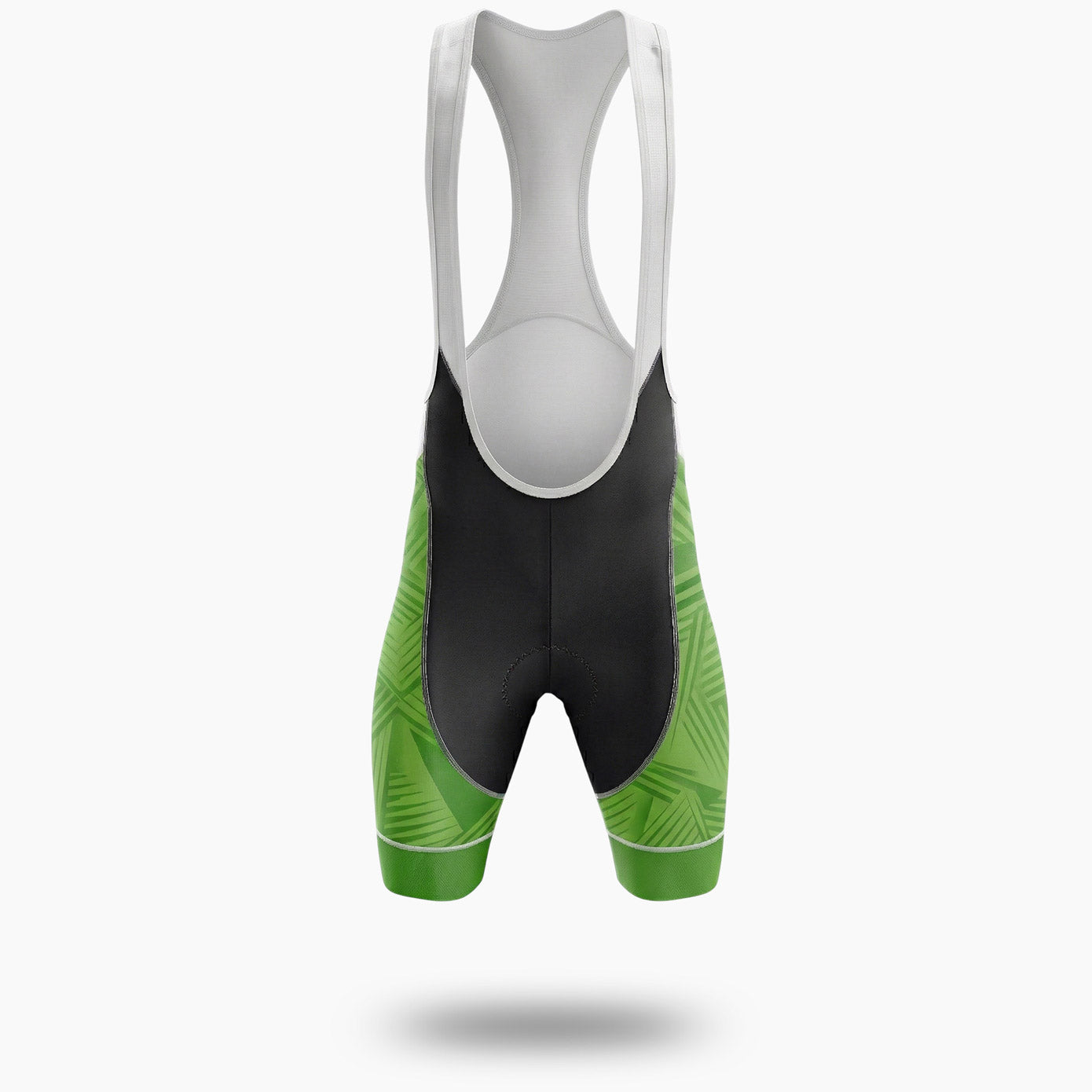 Men Cycling Jersey Green Color, Bike Jersey Custom Team Name, Custom Name, Bike Jersey - Bib Shorts-White