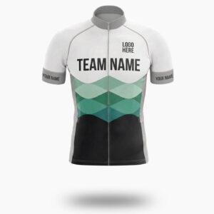 Men's Bike Cycling Jersey Personalized Team Name Jersey Full Set - Short Sleeve Cycling Jersey-White