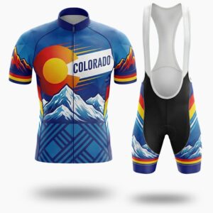 Men's Bike Jersey Colorado Mountain, Colorado Cycling Jersey For A Gift - Short Sleeve Cycling Jersey Kit-White