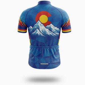 Men's Bike Jersey Colorado Mountain, Colorado Cycling Jersey For A Gift - Short Sleeve Cycling Jersey-White