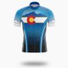 Men's Colorado Blue Cycling Jersey Full Kit - Short Sleeve Cycling Jersey-White