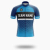Men's Royal Cycling Jersey Custom Team Name, Custom Logo, Personalized Name Bike Jersey Full Set - Short Sleeve Cycling Jersey-White