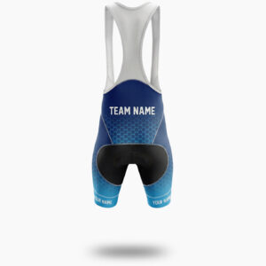 Men's Royal Cycling Jersey Custom Team Name, Custom Logo, Personalized Name Bike Jersey Full Set - Bib Shorts-White