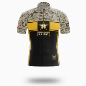 Men's US Army Cycling Jersey, Military Camo Cycling Jersey Kit - Short Sleeve Cycling Jersey-White
