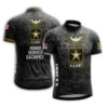 Men's US Army Logo Eagle Cycling Jersey, Gift For Troops Serving In the Military - Short Sleeve Cycling Jersey-Black