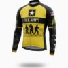 Men's US Army Troops Long Sleeve Cycling Jersey, Gift For Military Love Cycling - Long Sleeve Cycling Jersey-White