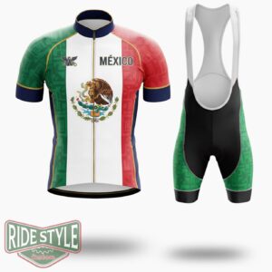 Mexico Cycling Jersey Outfit - Short Sleeve Cycling Jersey Kit-White