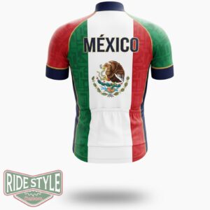 Mexico Cycling Jersey Outfit - Short Sleeve Cycling Jersey-White