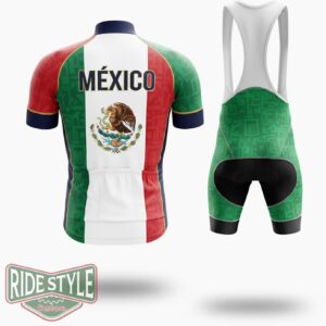 Mexico Cycling Jersey Outfit - Short Sleeve Cycling Jersey Kit-White