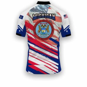 Michigan States Cycling Jersey, USA Flag Men Women Jersey Full Kit - Short Sleeve Cycling Jersey-White