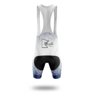 Minnesota Cycling Jersey, Minnesota The North Star State Map Cycling Jersey and Bib Short - Bib Shorts-White
