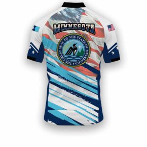 Minnesota States Cycling Jersey, USA Flag Men Women Jersey Full Kit - Short Sleeve Cycling Jersey-White