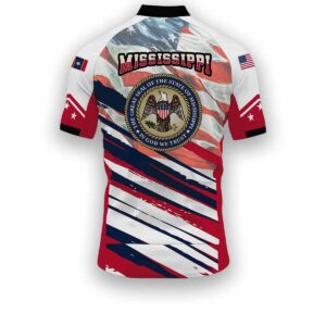 Mississippi States Cycling Jersey, USA Flag Men Women Jersey Full Kit - Short Sleeve Cycling Jersey-White