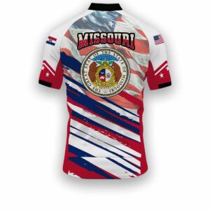 Missouri States Cycling Jersey, USA Flag Men Women Jersey Full Kit - Short Sleeve Cycling Jersey-White