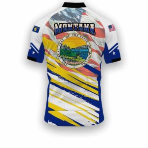Montana States Cycling Jersey, USA Flag Men Women Jersey Full Kit - Short Sleeve Cycling Jersey-White