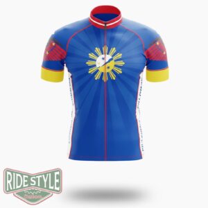 Motorcycle Philippines Cycling Jersey Outfit - Short Sleeve Cycling Jersey-White