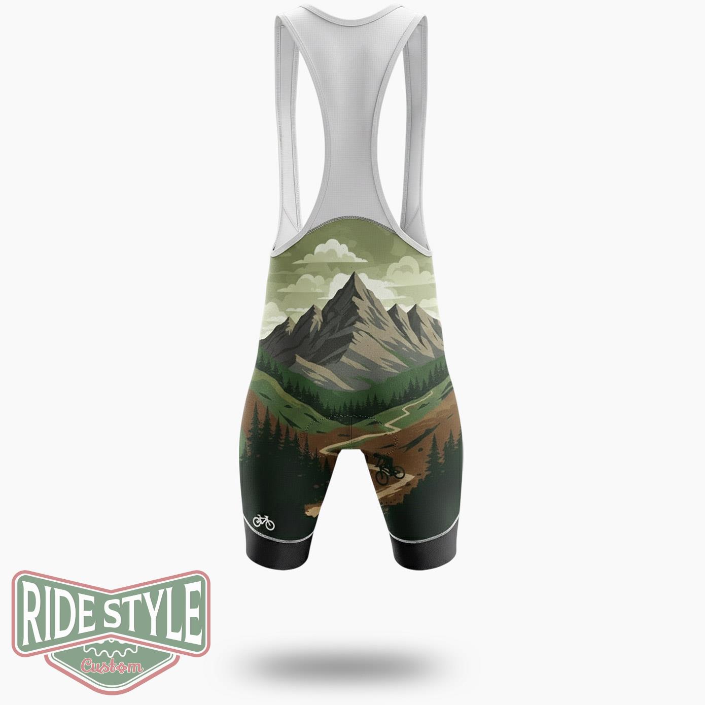 Mountain Bike Cycling Jersey Kit - Bib Shorts-White