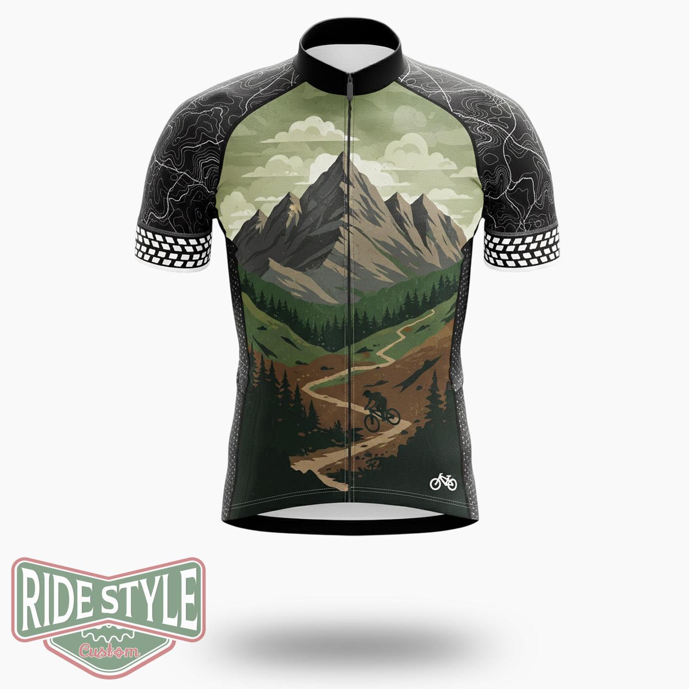 Mountain Bike Cycling Jersey Kit - Short Sleeve Cycling Jersey-White