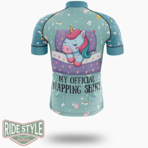 My Official Napping Cycling Jersey Kit, Bicycle Clothing - Short Sleeve Cycling Jersey-White