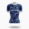 Navy Women's Cycling Jersey Custom Team Name and Personalized Name Bike Jersey - Women Short Sleeve Cycling Jersey-White