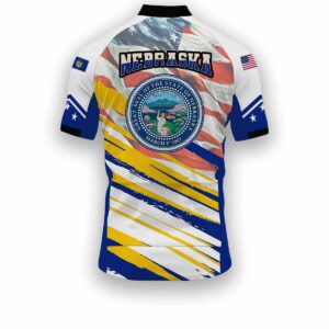 Nebraska States Cycling Jersey, USA Flag Men Women Jersey Full Kit - Short Sleeve Cycling Jersey-White
