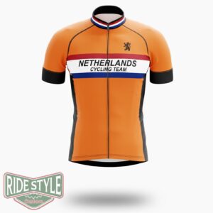 Netherlands Cycling Team Cycling Jersey Outfit - Short Sleeve Cycling Jersey-White