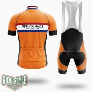 Netherlands Cycling Team Cycling Jersey Outfit - Short Sleeve Cycling Jersey Kit-White