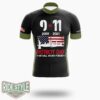Never Forget Sept 11 Anniversary Patriot Memorial Day Cycling Jersey Kit - Short Sleeve Cycling Jersey-White