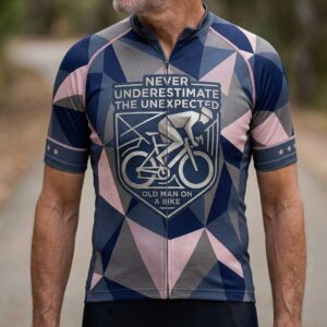 Never Underestimate The Unexpected Old Man On A Bike Cycling Jersey, Cycling Bicycle Shirt 1