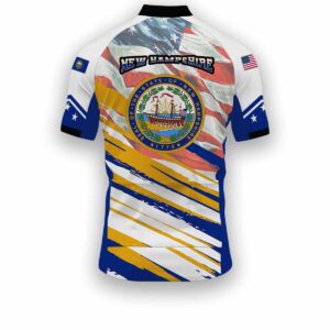 New Hampshire States Cycling Jersey, USA Flag Men Women Jersey Full Kit - Short Sleeve Cycling Jersey-White
