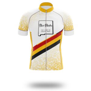 New Mexico The Land of Enchantment Cycling Jersey, New Mexico Map Cycling Jersey - Short Sleeve Cycling Jersey-White