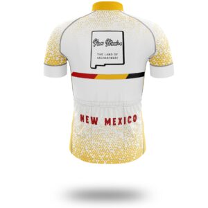 New Mexico The Land of Enchantment Cycling Jersey, New Mexico Map Cycling Jersey - Short Sleeve Cycling Jersey-White