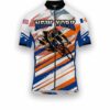 New York States Cycling Jersey, USA Flag Men Women Jersey Full Kit - Short Sleeve Cycling Jersey-White