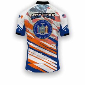 New York States Cycling Jersey, USA Flag Men Women Jersey Full Kit - Short Sleeve Cycling Jersey-White